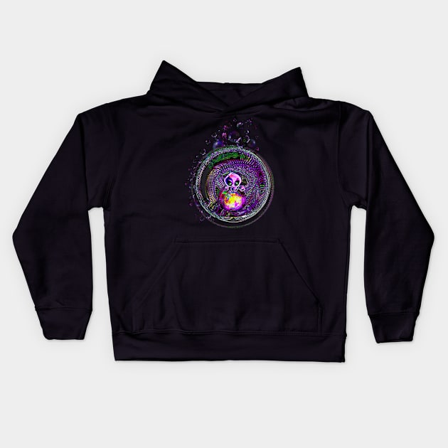 Purple Seedling Kids Hoodie by Pebbles Joy Designs